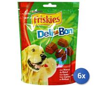 6x Friskies Cane Snack Bocconcini 130 Grammi Deli Bon Manzo