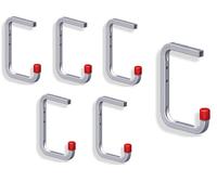 6x ganci adesivi Coperchio 150x255 MM Universale U-Form 50 KG Set Gommato