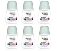 6x Garnier Mineral Invisible BWC deodorante antitraspirante roll on da donna ...