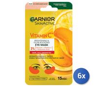 6x Garnier Viso Maschera Tessuto Occhi Vitamica C