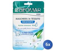 6x Geomar Maschera Viso In Tessuto Idratante 22Ml