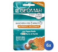 6x Geomar Maschera Viso Nutriente Vellutante 15Ml