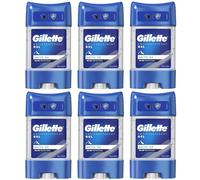 6x Gillette Endurance Arctic Ice Deodorante Gel Trasparente Antitraspirante S...