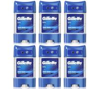 6x Gillette Endurance Cool Wave Deodorante Gel Trasparente Antitraspirante St...