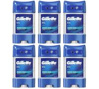 6x Gillette Sport Power Rush Deodorante Antitraspirante Gel Trasparente Stick...