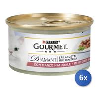 Purina Gourmet Diamant Sfilaccetti Umido Gatto 85 gr: Sfilaccetti con Manzo