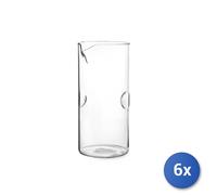 6x H&h Brocche Fingers In Vetro Borosilicato Lt 0,71