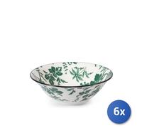 6x H&H coppa Margaret in porcellana decorata cm. 20,5x6,5