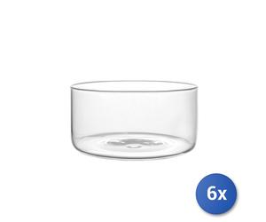 6x H&H Coppe Nuvola in vetro borosilicato trasparente