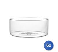 6x H&H Coppe Nuvola in vetro borosilicato trasparente cm17,5X7h