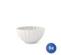 6x H&H Coppetta Lotus in stoneware bianco cm 14