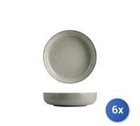 6x H&H Coppetta Pearl in porcellana colore grigio cm 15