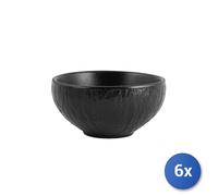 6x H&H Coppetta Skin in porcellana decorata a rilievo nero cm 11.