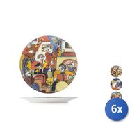 6x H&H piatti frutta Pablo decorato cm.20