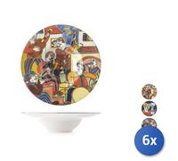 6x H&H piatti pasta Pablo decorato cm.28