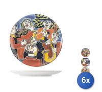 6x H&H piatti piani Pablo decorato cm.26