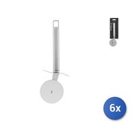 6x H&H Tagliapizza Kitchen New in acciaio inox con manico ergonomico cm 6,5.