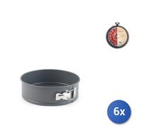 6x H&H Tortiere 1 fondo Deli Chef in alluminio con rivestimento antiaderente cm.