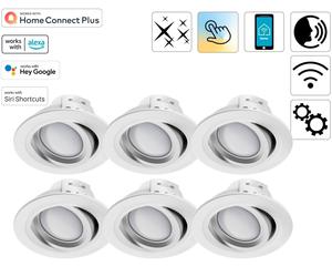 6x Hama Wifi LED Faretto Spot da Soffitto 5W/32W WLAN Incasso Cellulare