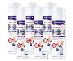 6x Hansaplast Silver Active Fußspray 150ml - B08G7HGC6V | Flasche (150 ml)