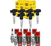 6x Hella Bobina Accensione + Candela Champion Spark per Citroën C5 i Dc _ 3.0 V6