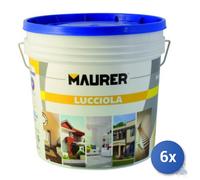 6x IDROPITTURA BIANCA LAVABILE TRASPIRANTE PER INTERNI MAURER LUCCIOLA LT 0,75