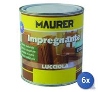 6x IMPREGNANTE CERATO ALL' ACQUA LUCCIOLA MAURER LT 0,75 CASTAGNO