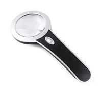6x ingrandimento in vetro bagliore 2 LED LOUPE Glass di ingrandimento con libri di lettura di scienze Controlla monete di mappa degli insetti Ricevernelli e bambini facili da leggere da notte