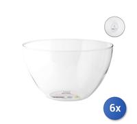 6x Insalatiere in vetro diametro 22 cm RoTondi Trasparente 1 pz