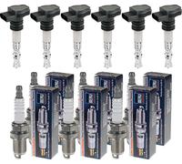 6x Janmor Bobina Accensione + Beru Candela per Toyota Land Cruiser Prado _J12_