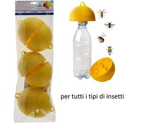 6x Killa TAPPO TRAPPOLA ECOLOGICA BIO PER CALABRONI VESPE MOSCHE e DROSOPHILA
