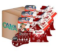 6X Kinder Maxi Mix, Calza della Befana + Sacchetto Happy Snack Regalo con 10 pezzi: Kinder Cioccolato, Cereali, Bueno e Maxi 290gr con Portachiavi CAIYA®
