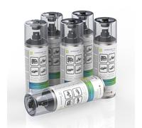 6X Lackspray Nero Opaco AUPROPAINT MAT Vernice Auto 400Ml Sovraverniciabile