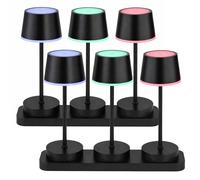 Globo Lampada Da Tavolo LED RGB Touch Dimmer Con Telecomando, IP54, Set 6