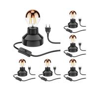 6x Lampada da tavolo TIX switch porcellana nera 1x E27 max. 300W [EEK: E]
