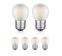 ledscom.de 6 pezzi E27 Lampadina LED, G45, bianco caldo (2700 K), 4 W, 477lm, smerigliata