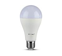 6x Lampadine LED V-Tac VT-2017 E27 17W Opaca (1521 lumen equivalenti a 100W) Forma: Goccia A65 Bianco Naturale 4000K - Fascio Luminoso 200° + Sdoppiatore Omaggio