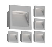 6x LED apparecchio da incasso a parete NOLA downlight per esterni IP54 grigio