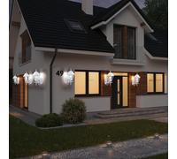 6x LED Casa Parete Lampade Campagna Lanterne Terrazza Alu Esterno Luci Bianco [EEK: F]
