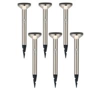 6x LED Lampada Solare da Giardino Luce da Giardino con Sensore Collegabile