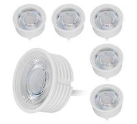 6x LED Lampadina 5W per Faretto da Incasso, ultrapiatto ø50x22mm 38° dimmerabile bianco calda 230V, sostituisce la Lampadina GU10 MR16