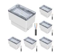 6x LED pavimentazione pietra terra luce da incasso CUS per esterno IP67 angolare