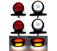 6x LED Rosso Bianco Ambra Indicatore Laterale Posizione 24V Neon Luci Di Camion