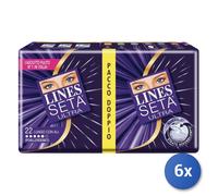 6x Lines Seta Ultra Lungo Ali 22 Pezzi Assorbente