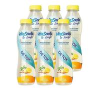 6X linfe Acqua Minerale Naturale Detox con Limone, Zenzero per vitasnella 500ml