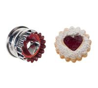 6x Linzer-Ausstechform Cuore 5 CM Acciaio Inox Formine per Biscotti Natale