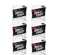 6x Liquirizia danese Fazer Skolekridt Original Lakrits 140g con mentolo e sal...