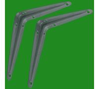 6x Londra Grigio Metallo Scaffale Scaffalatura Supporto Staffa a Muro Staffe,8