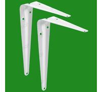 6x Londra Metallo Bianco Scaffale Scaffalatura Supporto Staffa a Muro Staffe,7