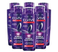 6x L'Oréal Paris Elvive Color Vive Purple Shampoo Anti Giallo per Capelli Biondi Decolorati e Grigi Neutralizza Sfumature Gialle e Arancioni - 6 Shampoo da 200ml ognuno